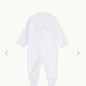 Marie Chantal Angel Wing Velour Sleepsuit